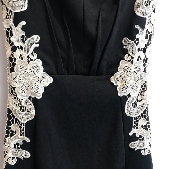 BLACK APPLIQUE DRESS - Picture 5 of 5
